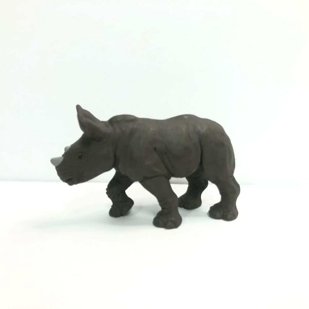 white rhino educational pvc toy safari ltd‎ 1996 cake topper wild life